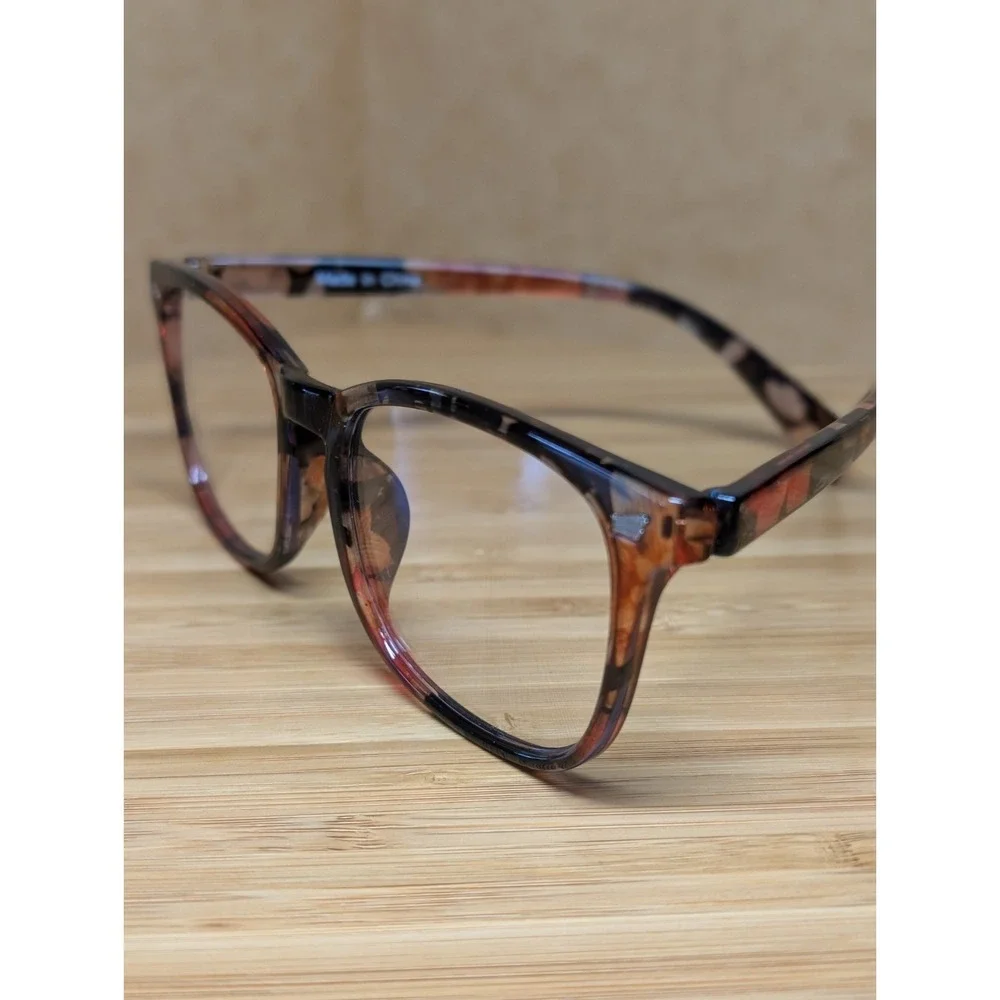Square Full Rim Blue light Eyeglass Frames Set of 3 Beige Multicolor Tortoise
